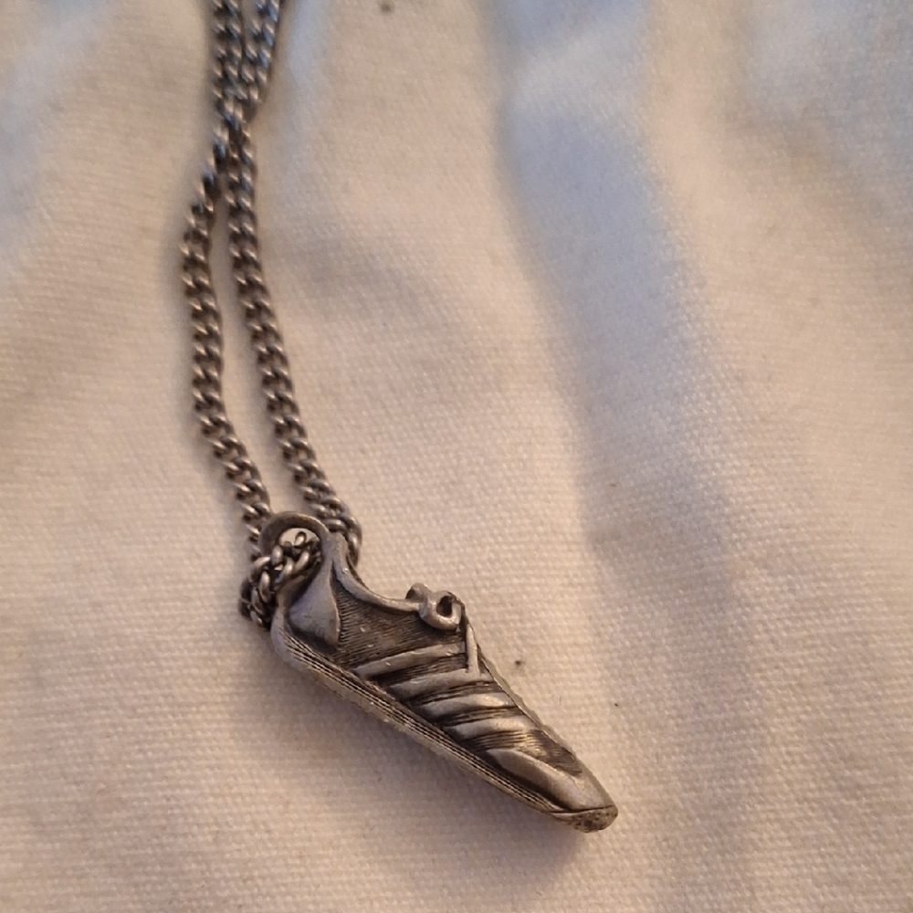 Silver Sneaker Pendant Necklace